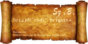Szijjártó Brigitta névjegykártya