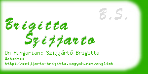 brigitta szijjarto business card